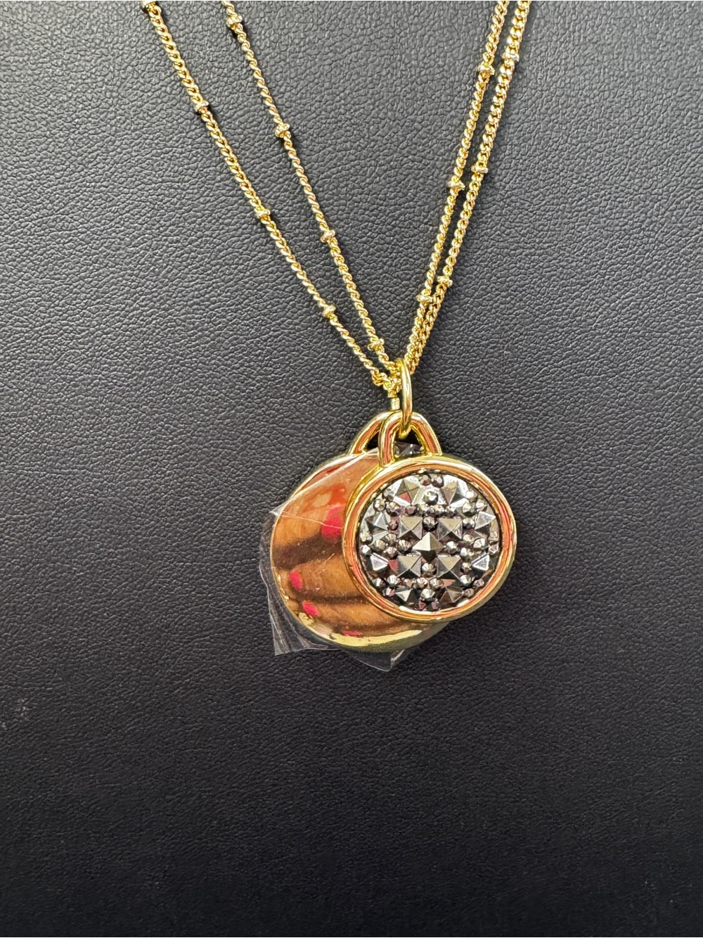 Lane Bryant Gold-Tone Layered Necklace with Circular Pendant - Picture 2 of 2